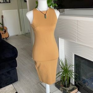 Tan sleeveless dress